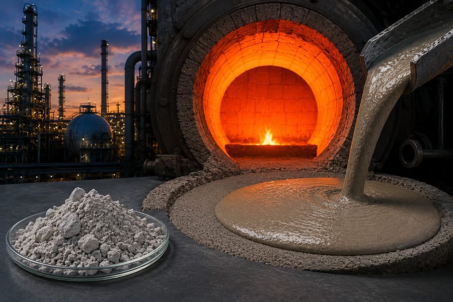 Fused Calcium Aluminate in Self-Flowing Castables for Petrochemical Furnaces