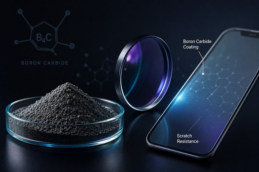 Boron Carbide in Scratch-Resistant Coatings for Optics and Displays