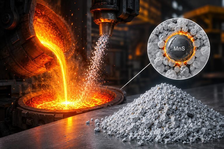 Fused Calcium Aluminate for Reducing MnS Inclusions in Steel